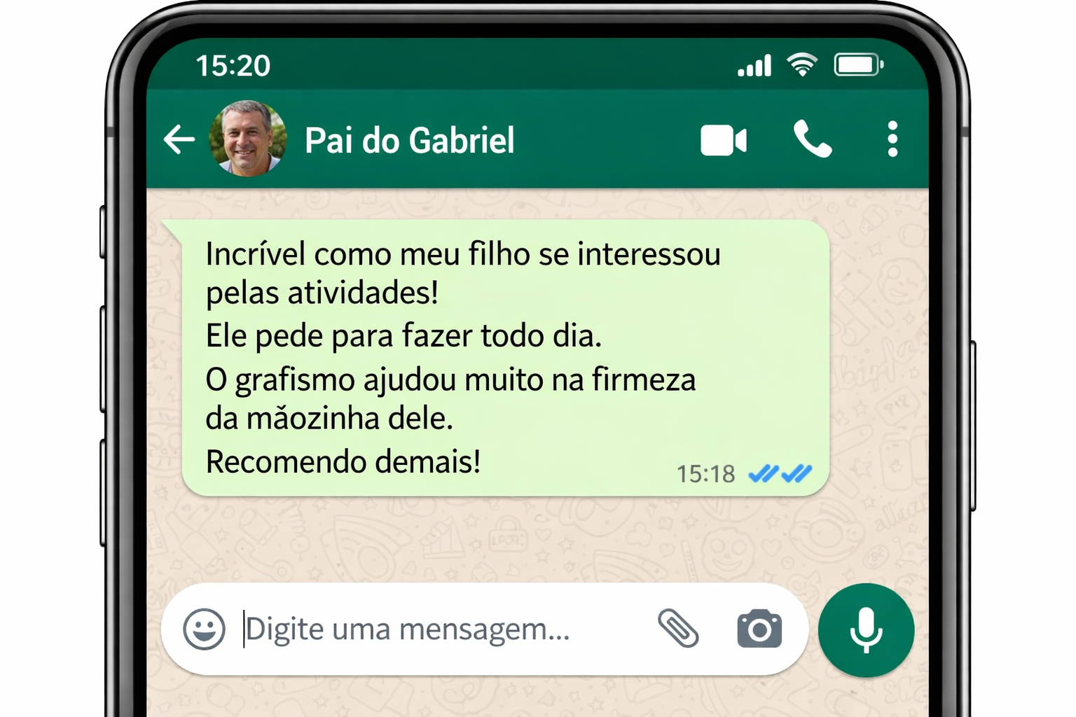 Depoimento de Pai do Gabriel no WhatsApp